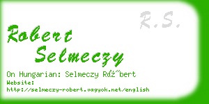 robert selmeczy business card